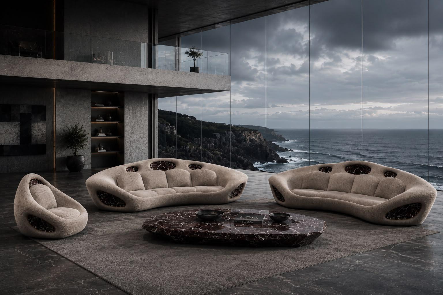 CAIRN sculptural modular sofa by ECNA